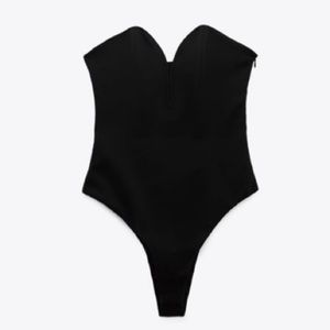 Deep-V Neckline Corset Bodysuit